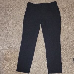 LOFT Black Ankle Cropped Pants 12 TALL